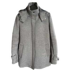 Kenneth Cole gray funnel hooded collar Jacket